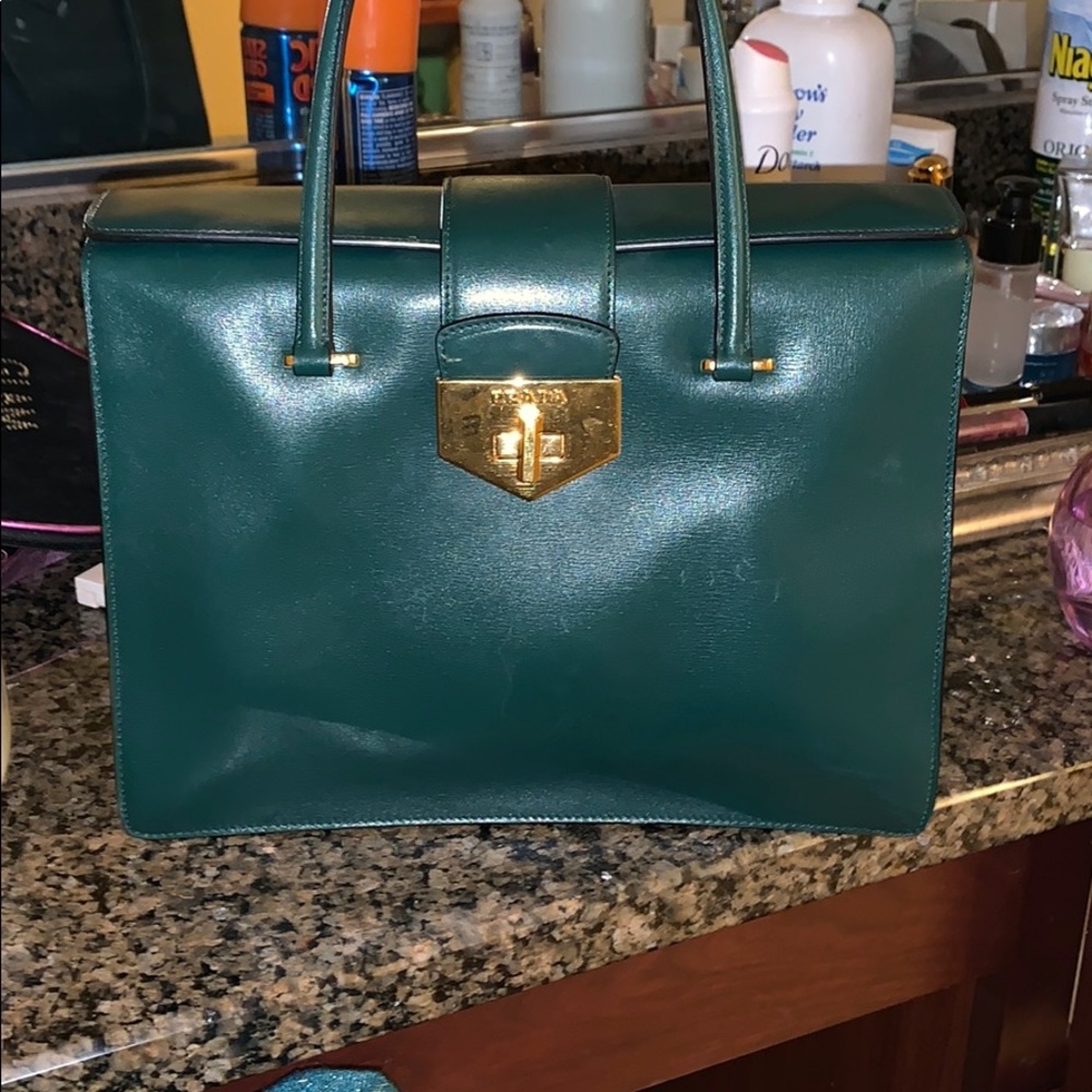 Prada emerald green bag